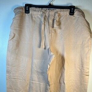 VTG Joan Vass XL Linen Blend Slacks Lagenlook Luxury Summer Weight Cottage Core